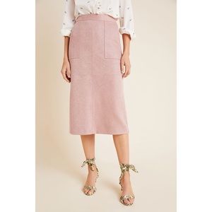 Anthropologie Pink/Rose/Mauve Midi Pencil Skirt